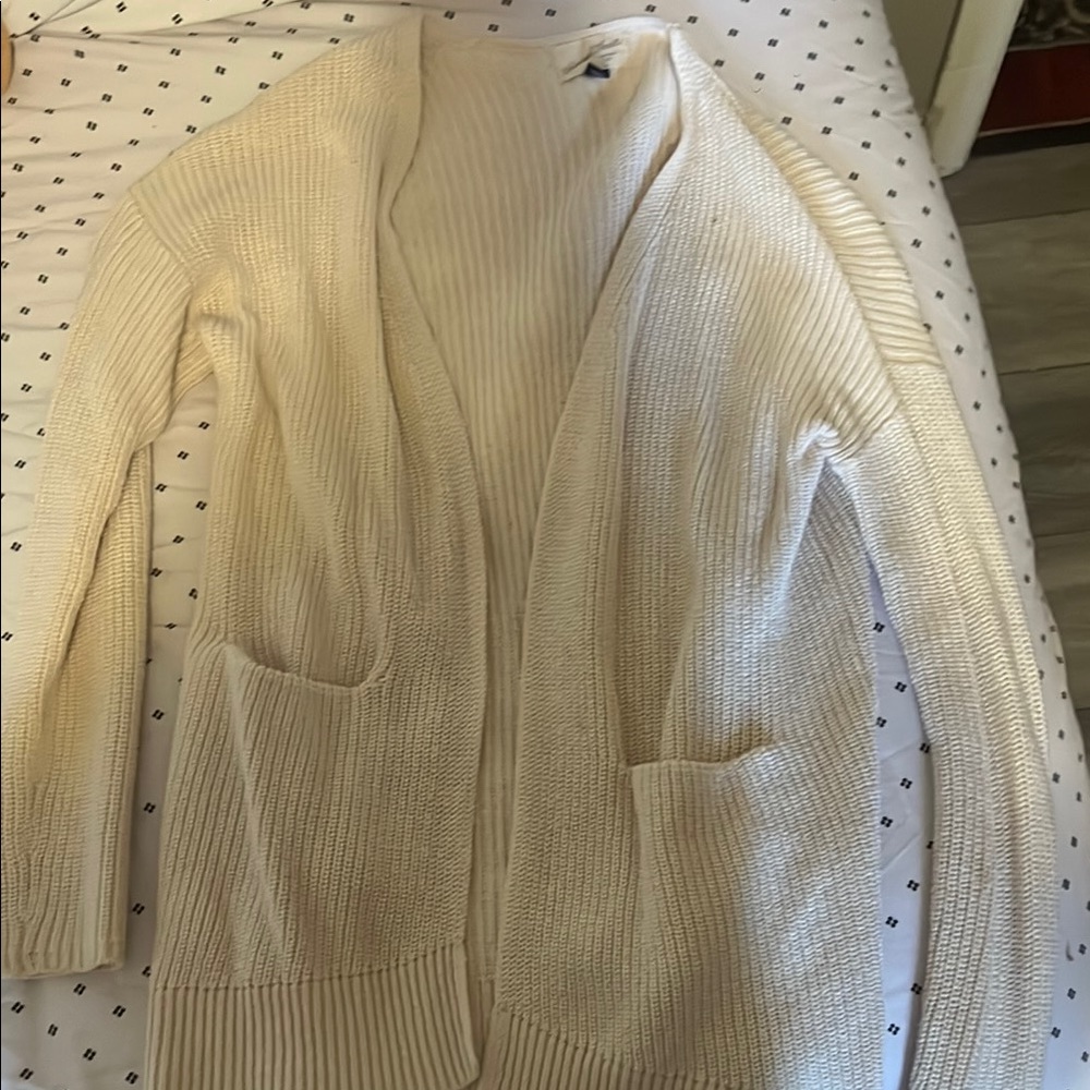 Women's Cream Cardigan Sweater